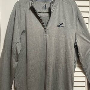 Johnnie-O Heather Gray Quarter-Zip Pullover